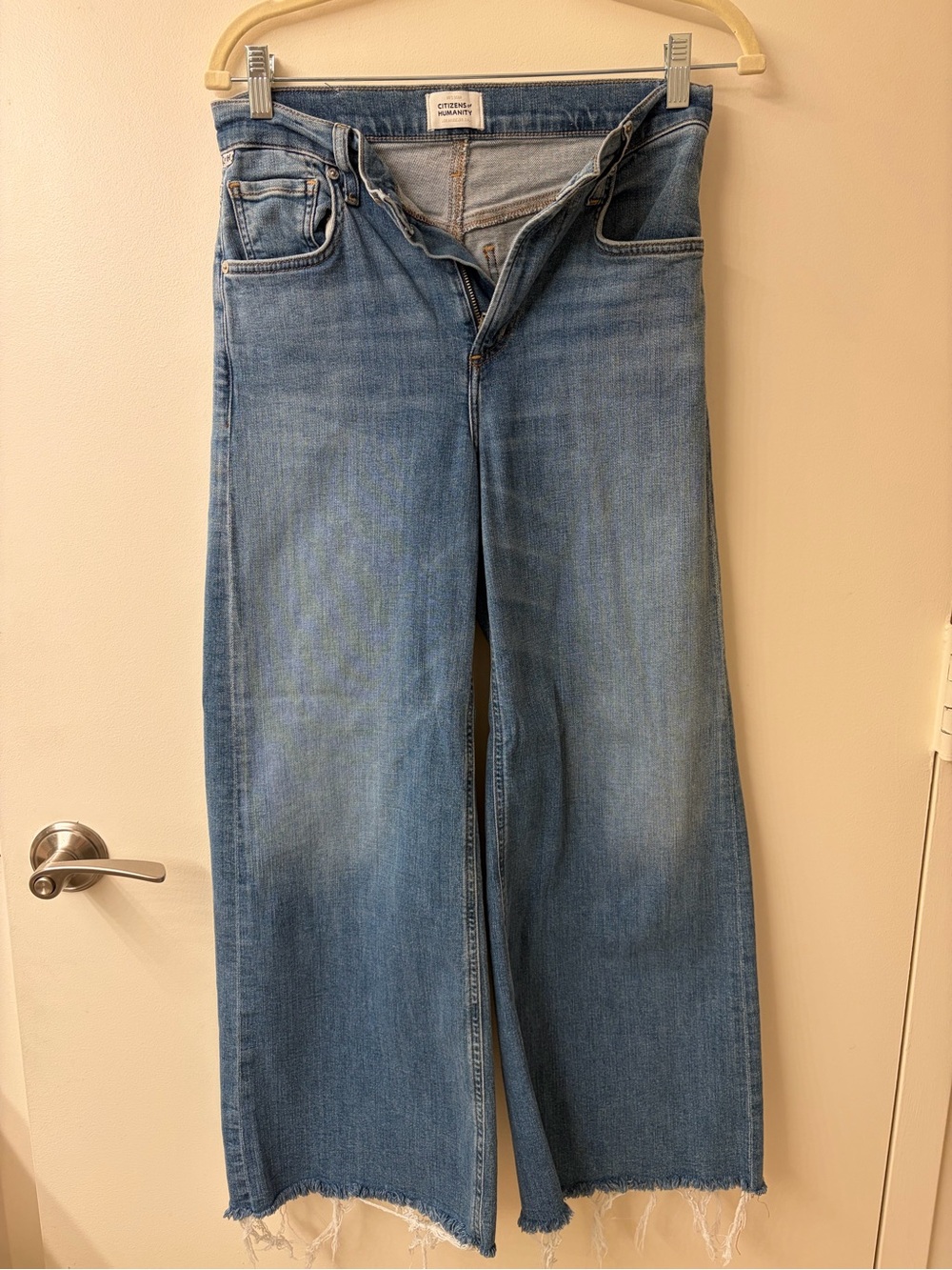 Citizens Of Humanity Wide Leg Jeans - Light Blue Denim